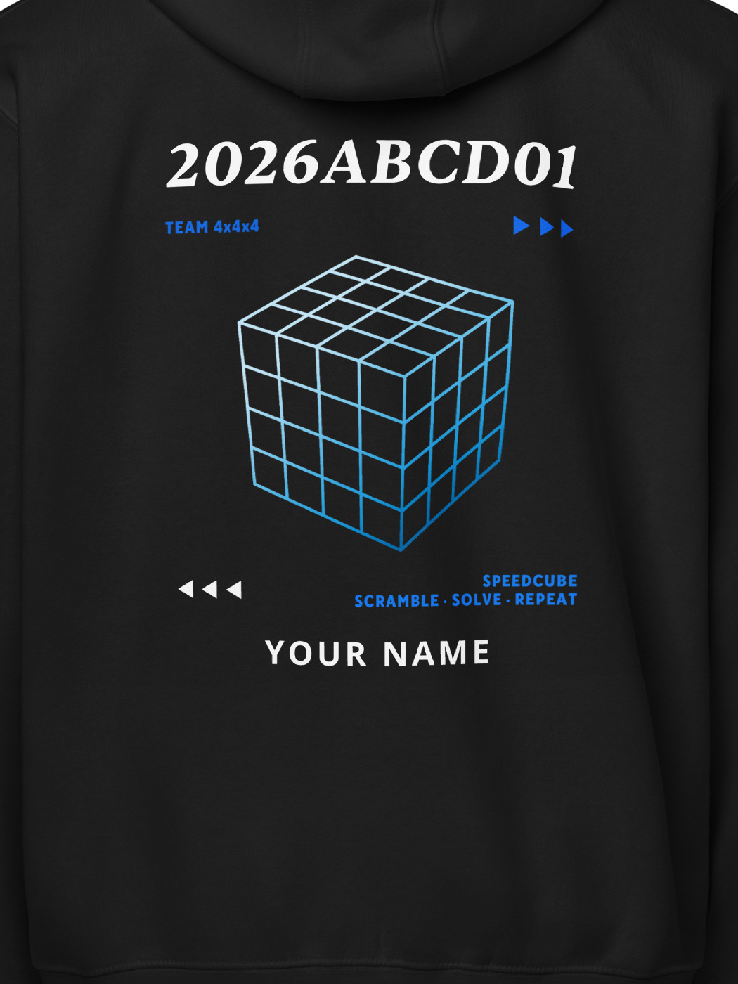 WCA Cuber Custom Zip Hoodie - 4x4x4