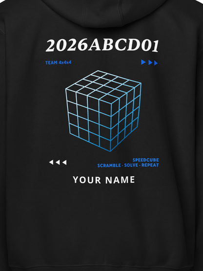 WCA Cuber Custom Zip Hoodie - 4x4x4