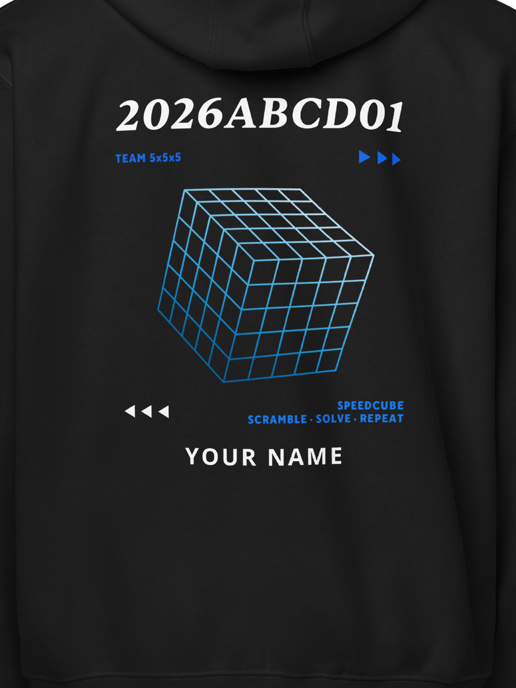 WCA Cuber Custom Zip Hoodie - 5x5x5