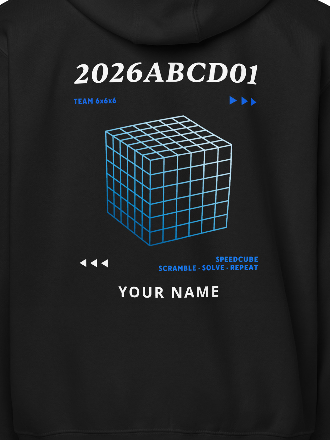 WCA Cuber Custom Zip Hoodie - 6x6x6