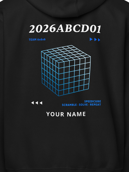WCA Cuber Custom Zip Hoodie - 6x6x6
