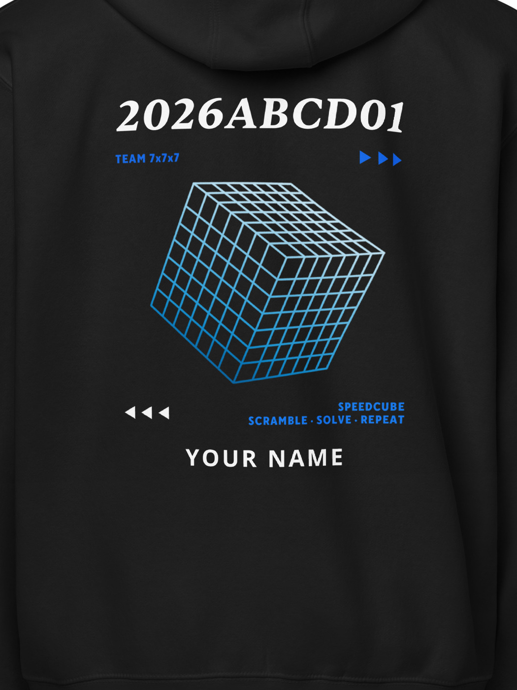 WCA Cuber Custom Zip Hoodie - 7x7x7