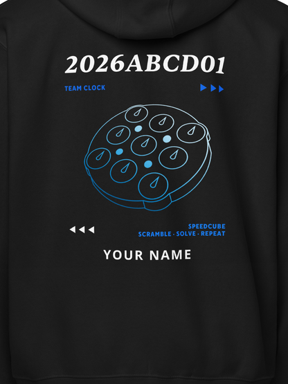WCA Cuber Custom Zip Hoodie - clock